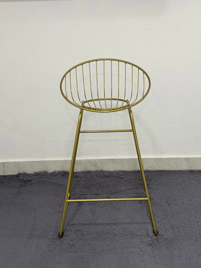 Silla de barra concha dorada