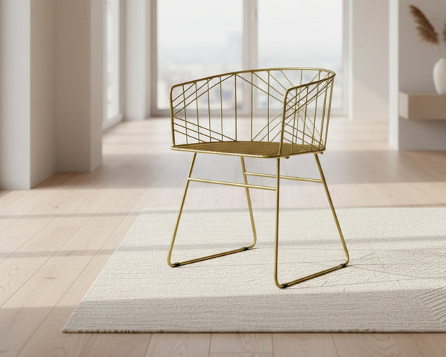 Silla de comedor asis dorada