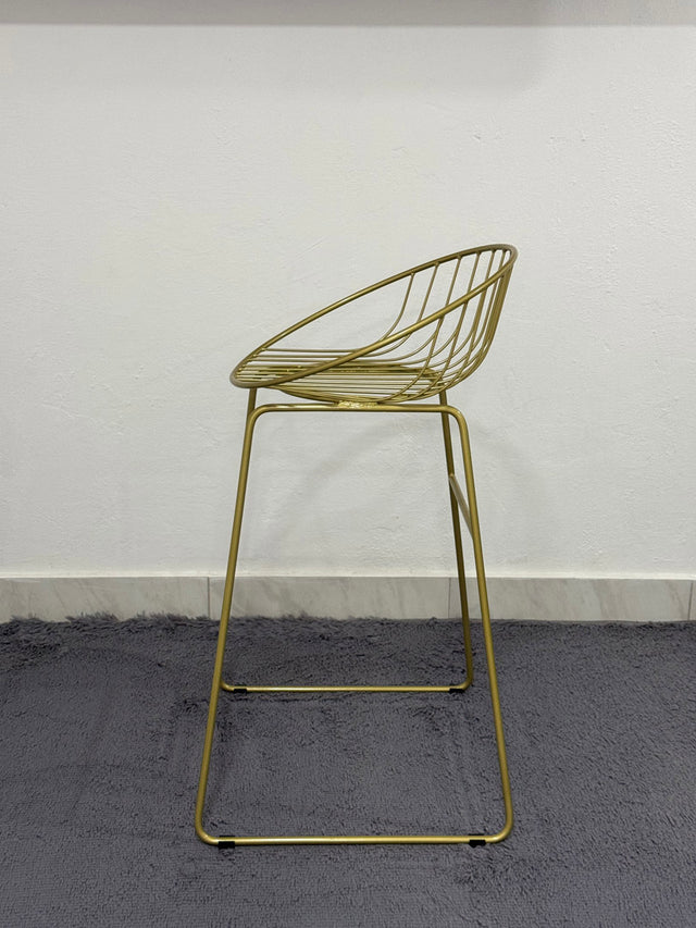 Silla de barra concha dorada