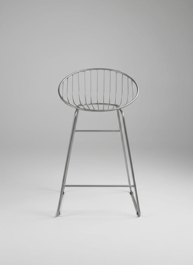 Silla de barra concha gris