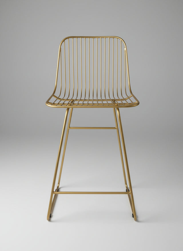 Silla de barra manila dorada