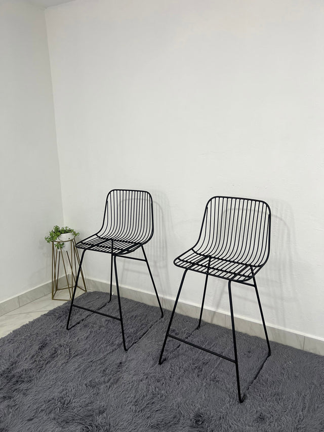 Silla de barra manila negra