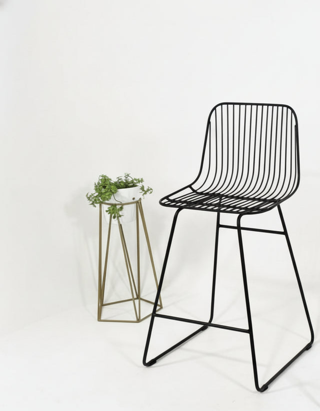 Silla de barra manila negra