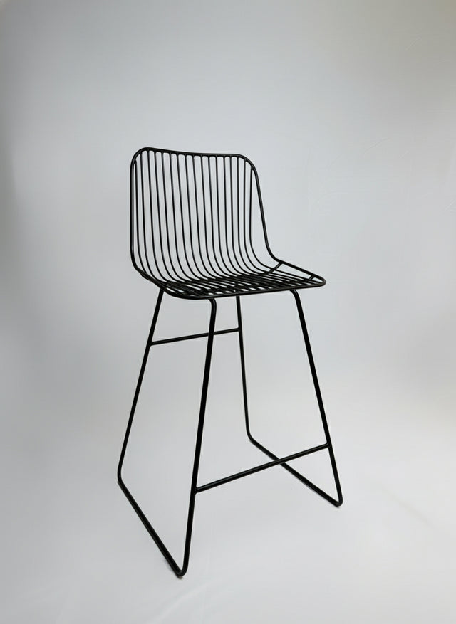 Silla de barra manila negra