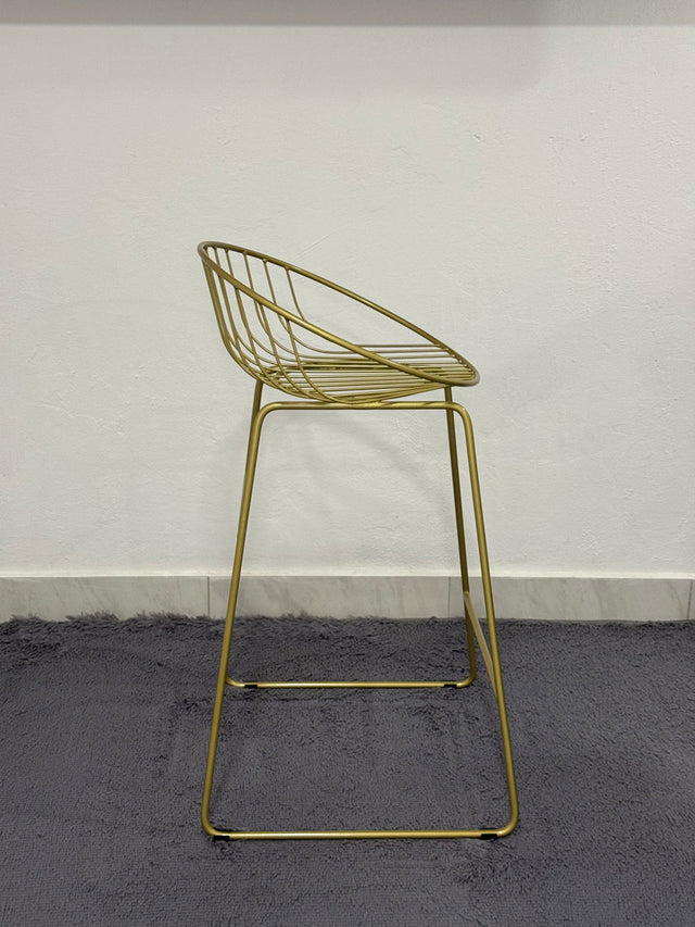 Silla de barra concha dorada